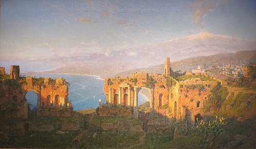 Ruins of the Roman Theater at Taormina, Sicily, 1889, William Stanley Haseltine