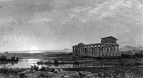 Temple of Ceres at Paestum, 1858, William Stanley Haseltine