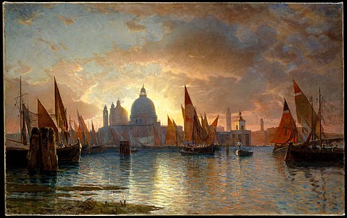 Santa Maria della Salute, Sunset, 1870, William Stanley Haseltine