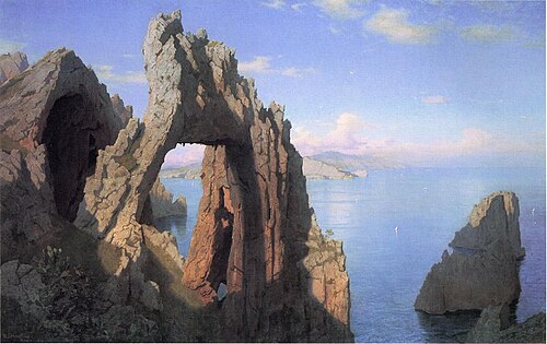 Natural Arch at Capri, 1871, William Stanley Haseltine