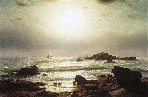 Sail Boats Off a Rocky Coast, 1864, William Stanley Haseltine