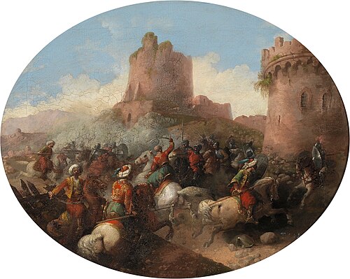 Episodio de una batalla del siglo XIV, 1864, Manuel Miranda