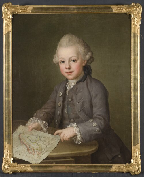 Boy with Map of Scandinavia, 1771, Ulrika Pasch