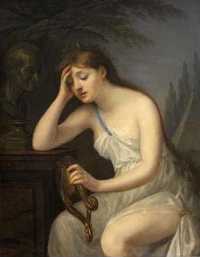 La Muse de la poésie livrée aux regrets que lui laisse la mort de Voltaire, 1785, Geneviève Brossard de Beaulieu