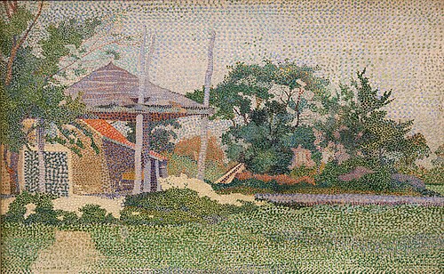 Landschaft mit Heuschober, , Jan Vijlbrief