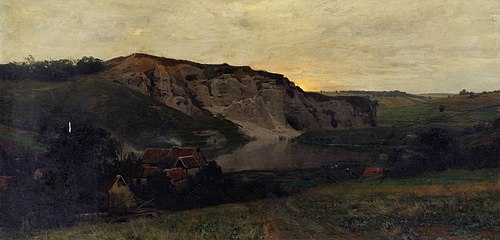 Felslandschaft mit Weiher, 1895, Konrad Lessing