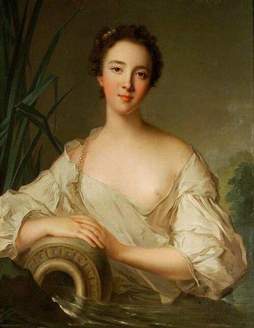 Louise-Henriette de Bourbon-Conti (1726–1759), as a River Goddess, 1738, Jean-Marc Nattier