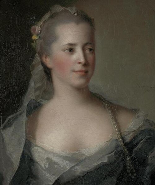 Portrait de la princesse Ekaterina Dmitrievna Golitsyna, dit autrefois Portrait d'une dame, 1757, Jean-Marc Nattier