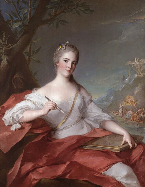 Marie-Geneviève Boudrey as a muse, 1752, Jean-Marc Nattier