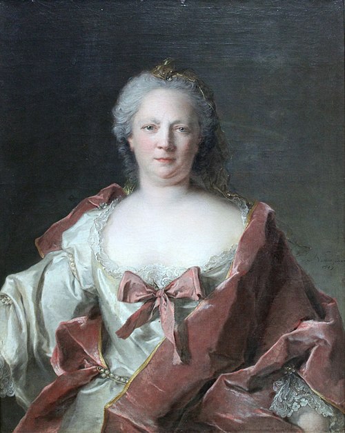 Portrait d'Anna Elisabeth Leerse, femme de banquier de Franfort, 1749, Jean-Marc Nattier