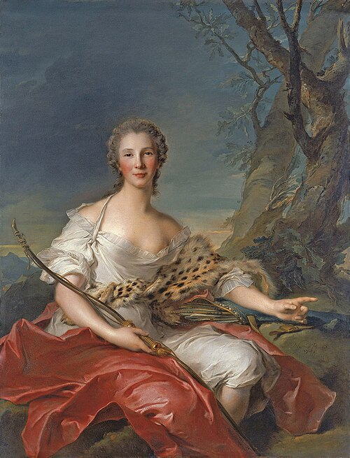 Portrait de madame Bouret en Diane, 1745, Jean-Marc Nattier