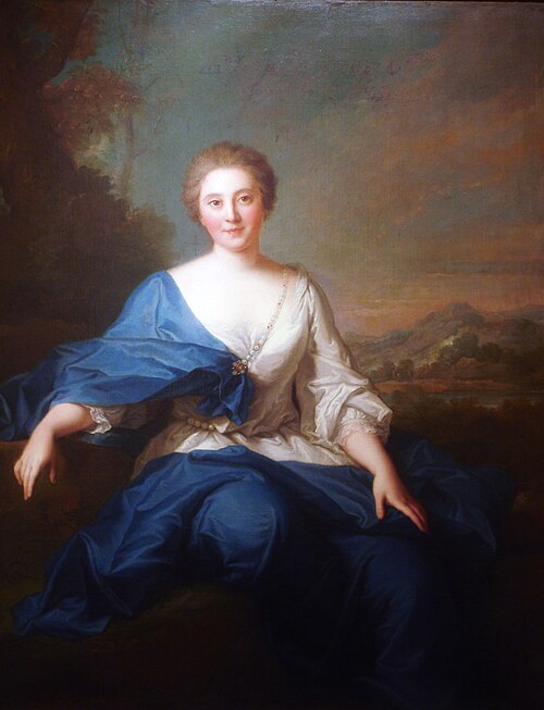Portrait of Mlle Henault, comtesse d'Aubeterre, 1727, Jean-Marc Nattier