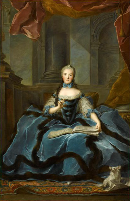 Madame Adélaïde tenant un livre de musique, 1758, Jean-Marc Nattier