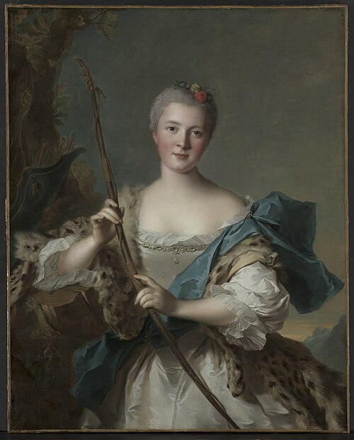 Portrait of a Woman as Diana, 1752, Jean-Marc Nattier