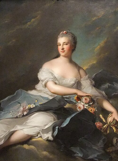 Portrait de la baronne Rigoley d'Ogny en Aurore, 1752, Jean-Marc Nattier