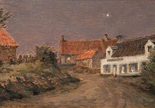 Roadway and Cottages, , Jean-Charles Cazin