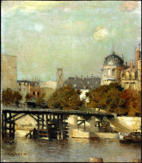 Vue de Paris avec pont, , Jean-Charles Cazin