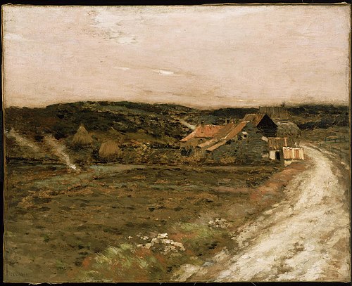 Farm Beside an Old Road, , Jean-Charles Cazin