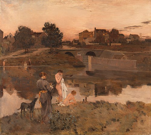 Evening in Auvers, 1882, Jean-Charles Cazin