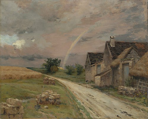 L'arc en ciel, Achères la Forêt, 1883, Jean-Charles Cazin