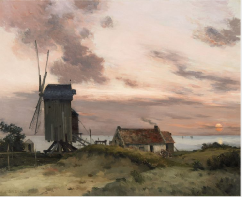 Windmill on a Beach, 1895, Jean-Charles Cazin
