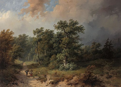 Landscape in Guelders, 1852, Anthonie Jacobus van Wijngaerd