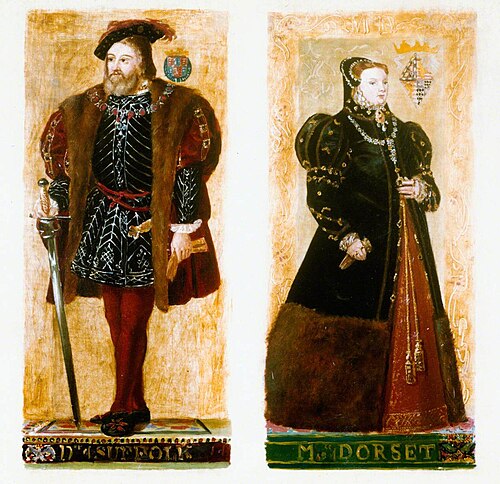 Preparatory Sketches of Duke of Suffolk and Marchioness of Dorset, 1854, Richard Burchett