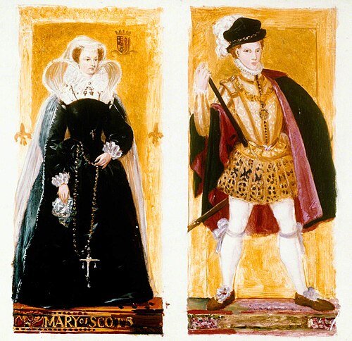 Preparatory Sketches of Mary, Queen of Scots and Lord Darnley, 1854, Richard Burchett
