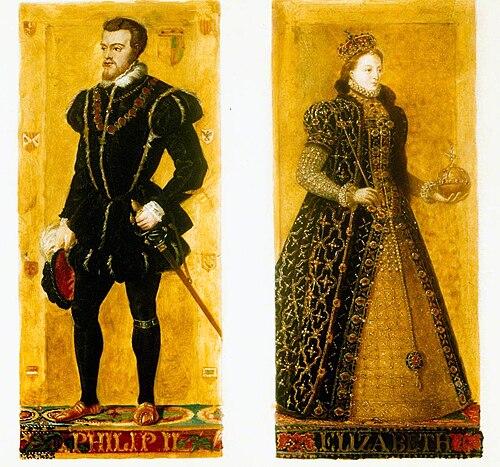 Preparatory Sketches of Phillip II of Spain and Elizabeth I, 1854, Richard Burchett