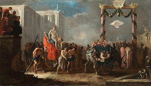 Festive Procession with Chariot of Venus, 1644, Johann Heinrich Schönfeld