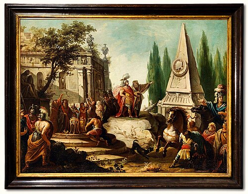 Alexander the Great at Achilles' Tomb, 1672, Johann Heinrich Schönfeld