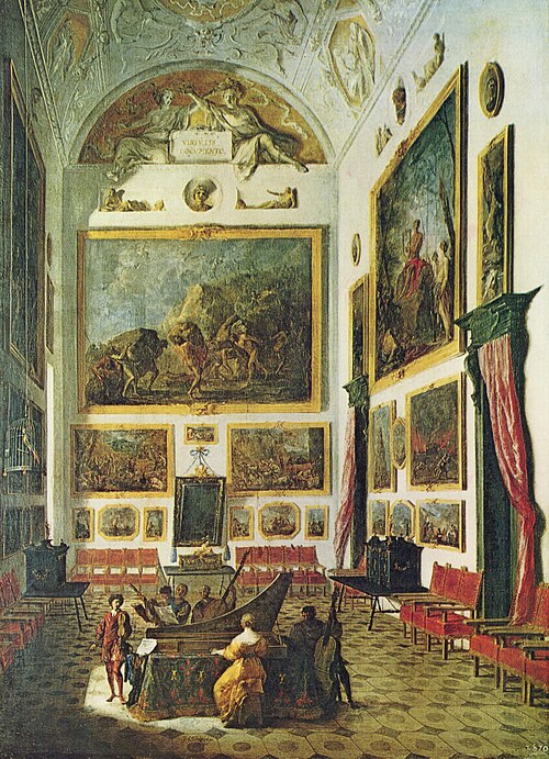 Animation musicale à l'épinette, 1670, Johann Heinrich Schönfeld