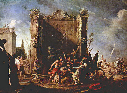Death of the Daughter of Spurius Tarpeus, 1640, Johann Heinrich Schönfeld