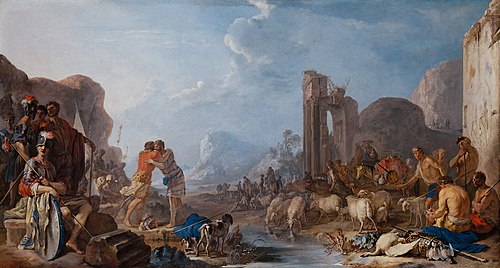 Reconciliation of Jacob with Esau, 1641, Johann Heinrich Schönfeld