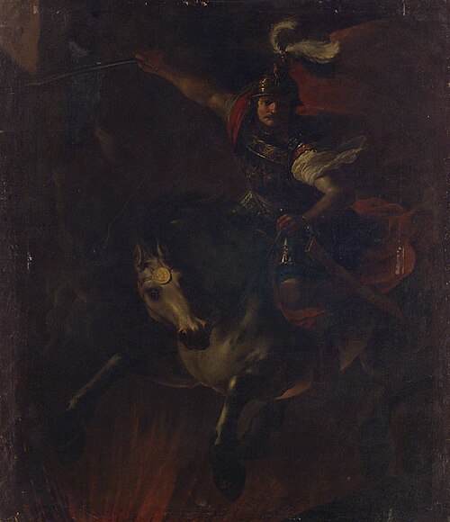 The Sacrificial Death of Marcus Curtius, 1655, Johann Heinrich Schönfeld
