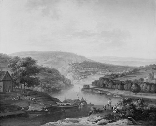 Landscape by the Rhine, 1721, Louis Chalon