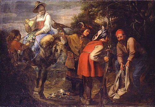 Falconers, 1650, Pieter van der Plas