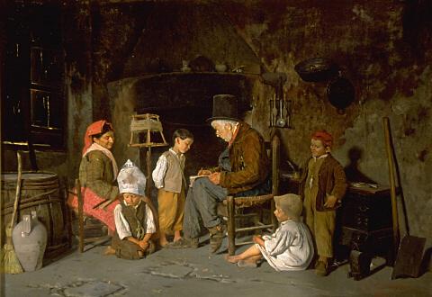 Neapolitan schoolmaster, 1873, Giuseppe Costantini