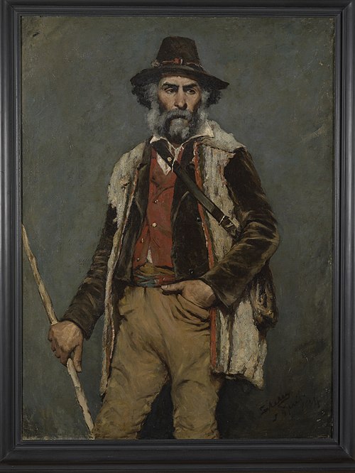 Italian goatherd, 1884, Kate Sperrey