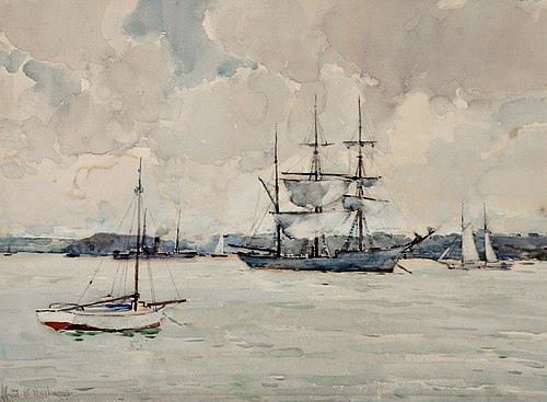 Ships Auckland Harbour, 1913, , Alfred Walsh