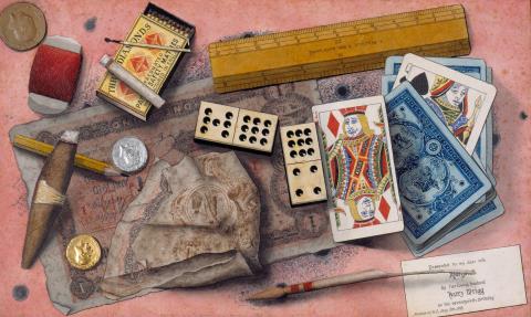 Trompe l'oeil still life, 1918, Harry Wrigg