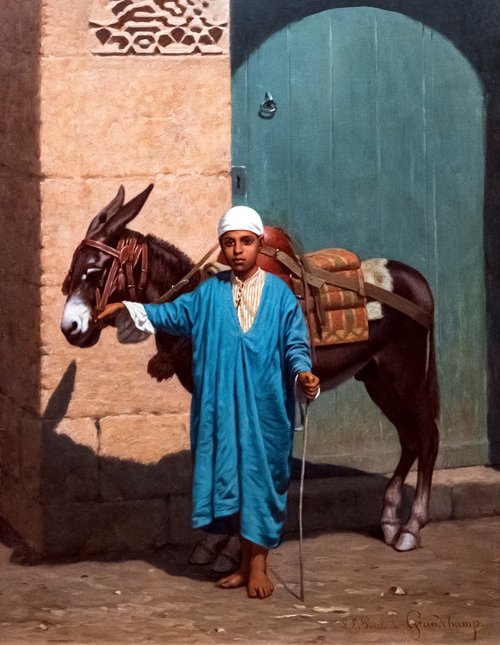 Enfant et son âne, 1867, Louis Émile Pinel de Grandchamp