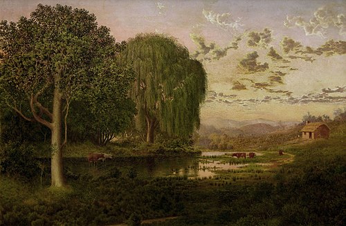 A Settler's Homestead - Sunset, , John Symons