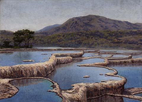 View of the White Terraces, 1888, Walter Boodle