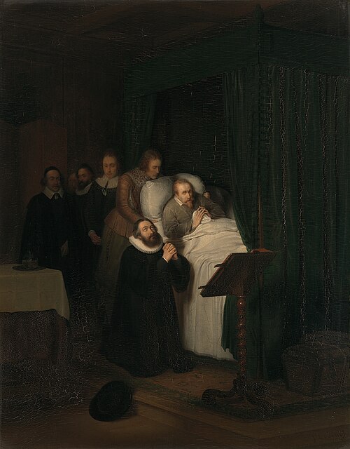 Het sterfbed van Hugo de Groot, 1845, Jacobus Ludovicus Cornet