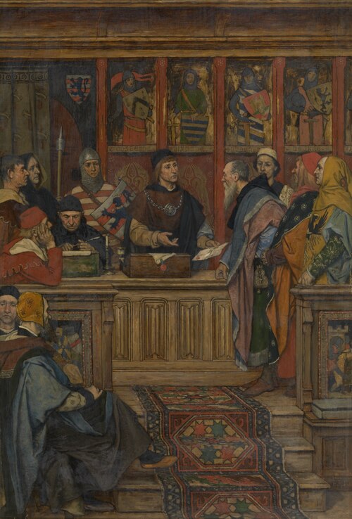 The Hanseatic League receives its Charter, 1890, Albrecht De Vriendt