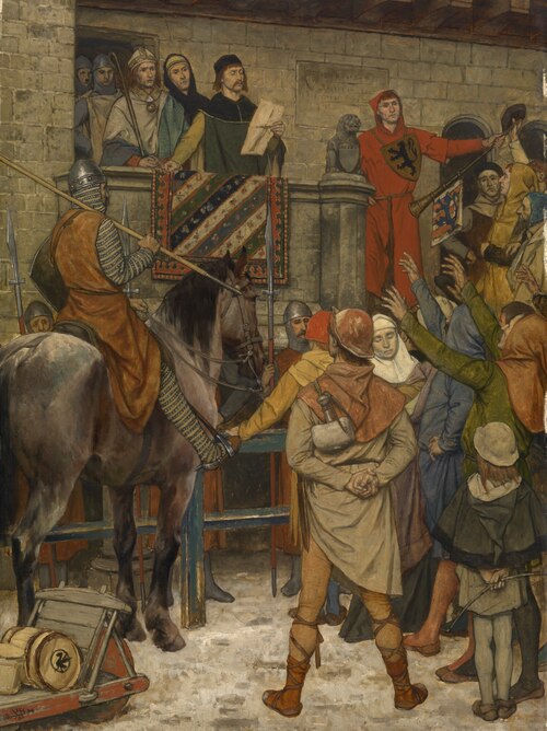 Bruges Receives its City Charter from Philip of Alsace, 1890, Albrecht De Vriendt