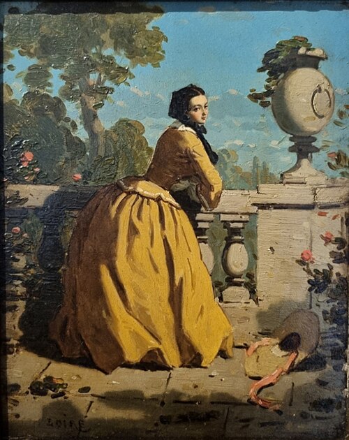 Jeune femme accoudée, , Léon Henri Antoine Loire