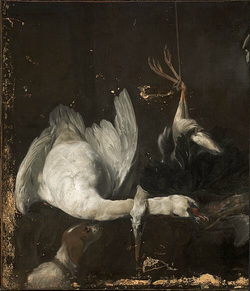 Still Life with Dead Heron and Swan, , Elias Vonck