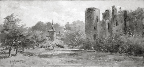 De ruïne van kasteel De Haar te Haarzuilens, 1880, Anthony Grolman